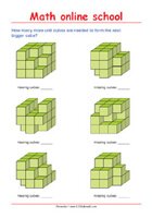 Draw the mat plan of a multiple cube solid - Math 3rd Grade