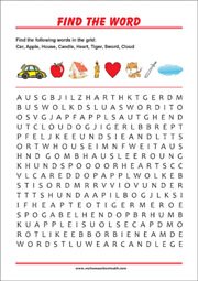 Find the word - free Literacy Worksheets