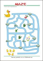 Free Printable Maze for Kids- Find your way through...