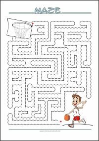 Puzzle Free Printable Maze Game for Kids - Find your way through...