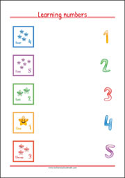 Learning Numbers Worksheets - MyHomeSchoolMath