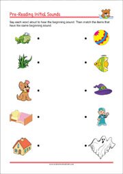 Pre-Reading Activities for kindergarten and 1st grade