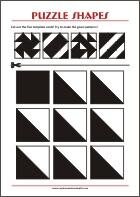Puzzle shapes with solutions - try to solve the puzzle shapes
