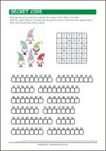 Secret code reading worksheet 