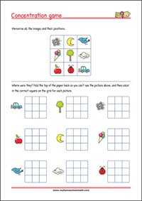 Concentration & Focus practice Worksheets